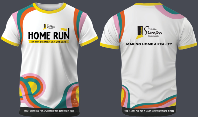 Dublin Simon Home Run 5K event t-shirt